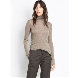 Vince Taupe Wool Turtleneck Pullover